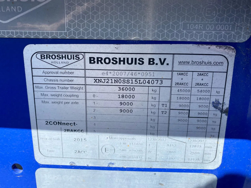 Broshuis 2Connect 2AKCC / 4 Axles / 3x Steering Axle / 2x Lift Axle leasing Broshuis 2Connect 2AKCC / 4 Axles / 3x Steering Axle / 2x Lift Axle: obrázek 9
