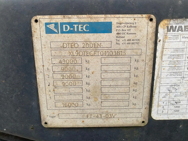 Kontejnerovy návěs/ Výměnná nástavba D-Tec FT-43-03V / Flexitrailer / 2x Extendable / BPW / 1x Lift Axle: obrázek 8 Kontejnerovy návěs/ Výměnná nástavba D-Tec FT-43-03V / Flexitrailer / 2x Extendable / BPW / 1x Lift Axle: obrázek 8