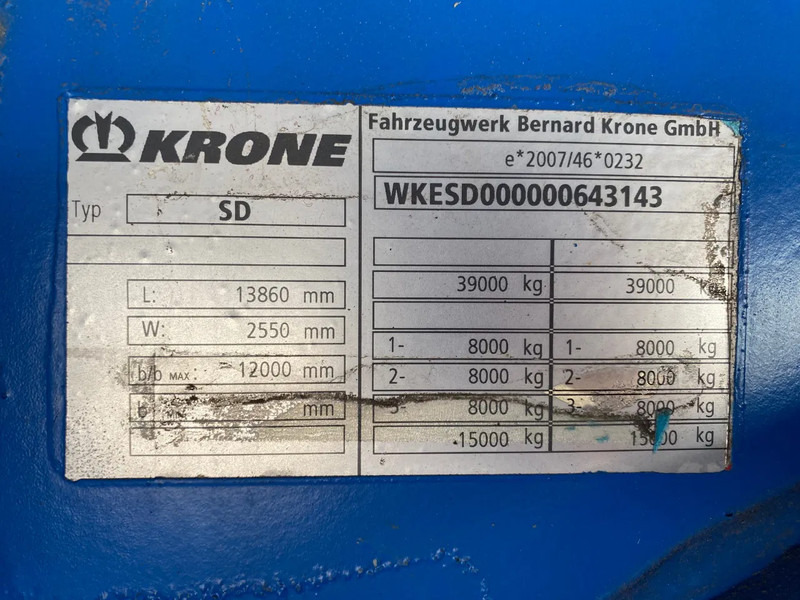 Skříňový návěs Krone SD / Box Damage / SAF + Disc: obrázek 7