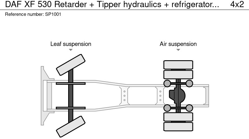 Tahač DAF XF 530 Retarder+ Kipperhydrauliek+ koelkast: obrázek 15 Tahač DAF XF 530 Retarder+ Kipperhydrauliek+ koelkast: obrázek 15