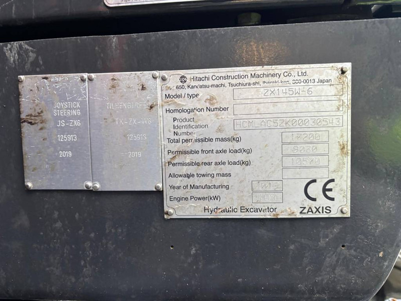 Hitachi ZX 145 W-6 - Kolesové rýpadlo: obrázek 5 Hitachi ZX 145 W-6 - Kolesové rýpadlo: obrázek 5