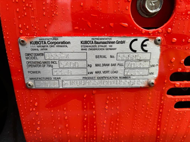 Kubota U 55-4 - Mini rýpadlo: obrázek 5 Kubota U 55-4 - Mini rýpadlo: obrázek 5