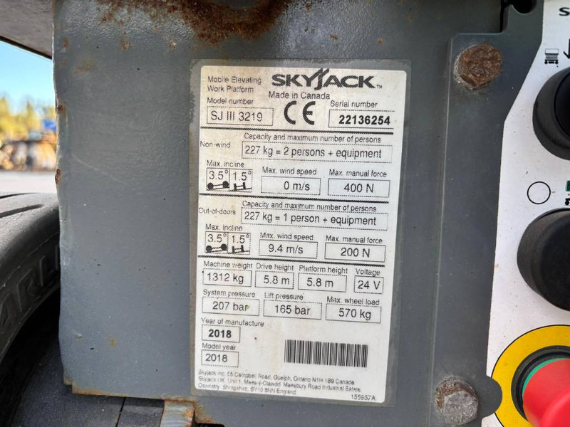 Skyjack SJ III 3219 - Nůžková plošina: obrázek 5 Skyjack SJ III 3219 - Nůžková plošina: obrázek 5