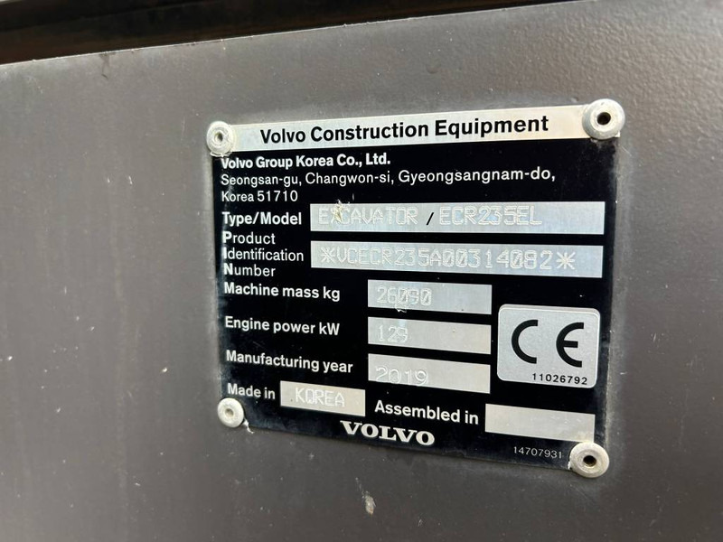 Volvo ECR 235 EL - Pásové rýpadlo: obrázek 5 Volvo ECR 235 EL - Pásové rýpadlo: obrázek 5