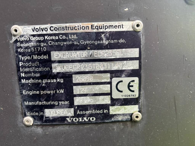 Volvo ECR 235EL - Pásové rýpadlo: obrázek 5 Volvo ECR 235EL - Pásové rýpadlo: obrázek 5