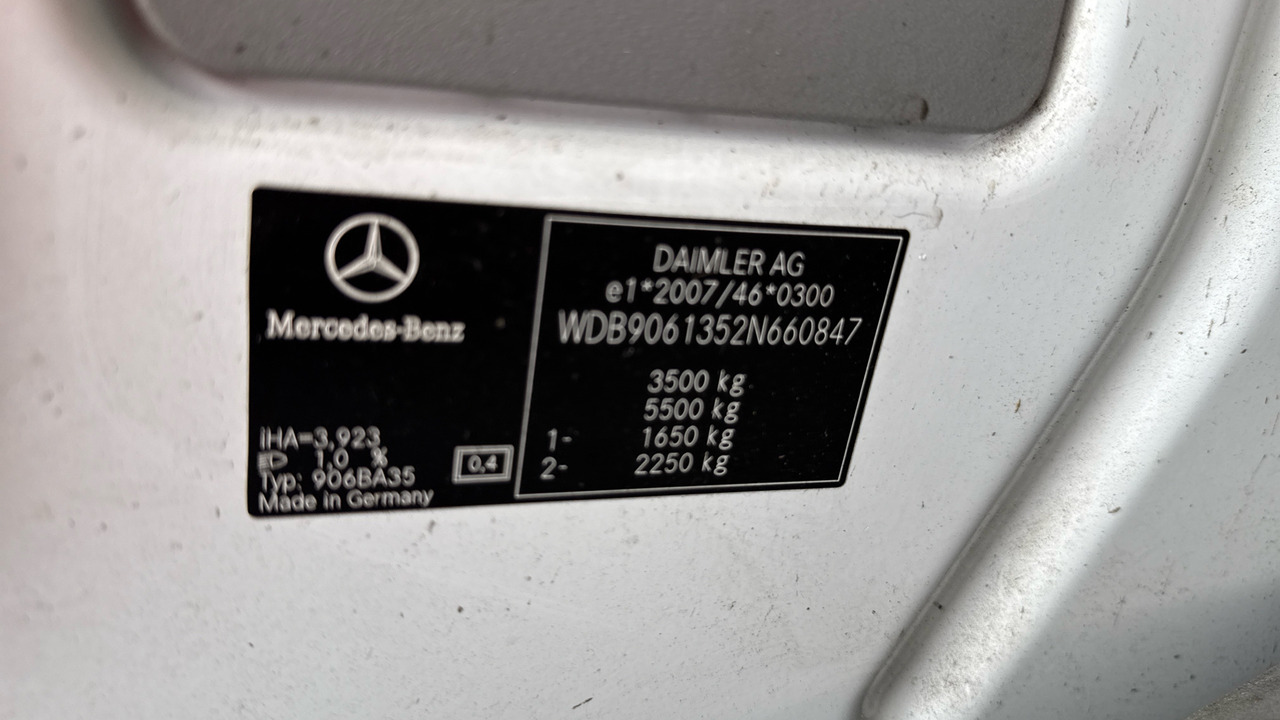 Podvozek s kabinou MERCEDES-BENZ SPRINTER 313 CDI: obrázek 11