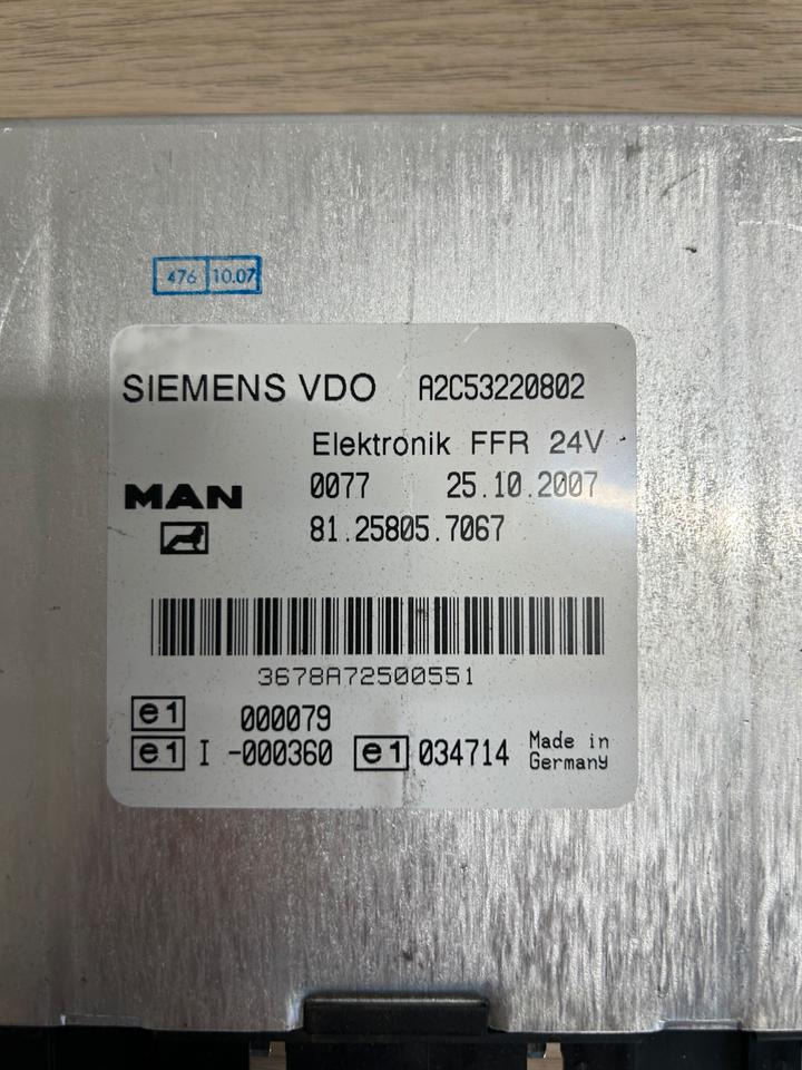 MAN SIEMENS VDO Elektronik FFR Steuergerät 81.25805.7067 - Řídicí blok pro Nákladní auto: obrázek 3 MAN SIEMENS VDO Elektronik FFR Steuergerät 81.25805.7067 - Řídicí blok pro Nákladní auto: obrázek 3