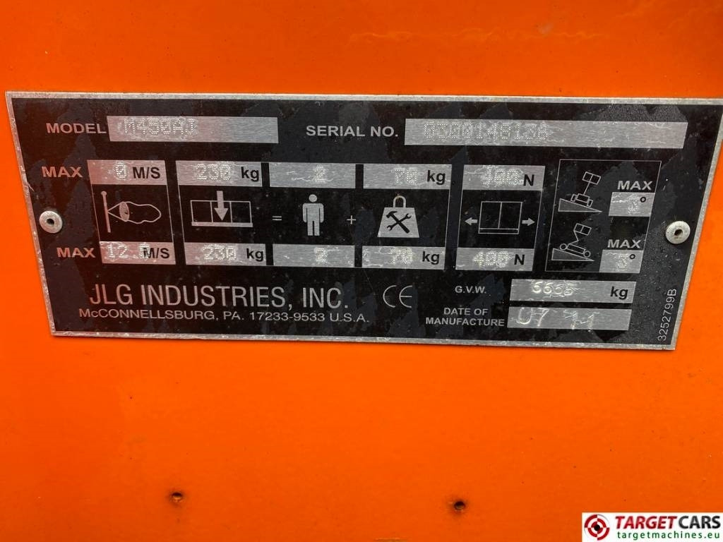 JLG M450AJ Electric Articulated Boom Work Lift 1572cm  leasing JLG M450AJ Electric Articulated Boom Work Lift 1572cm: obrázek 10