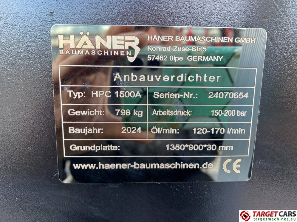 Nový Příslušenství pro Stavební technika Haener HPC1500A Compactor Plate for Excavator 17~3: obrázek 10
