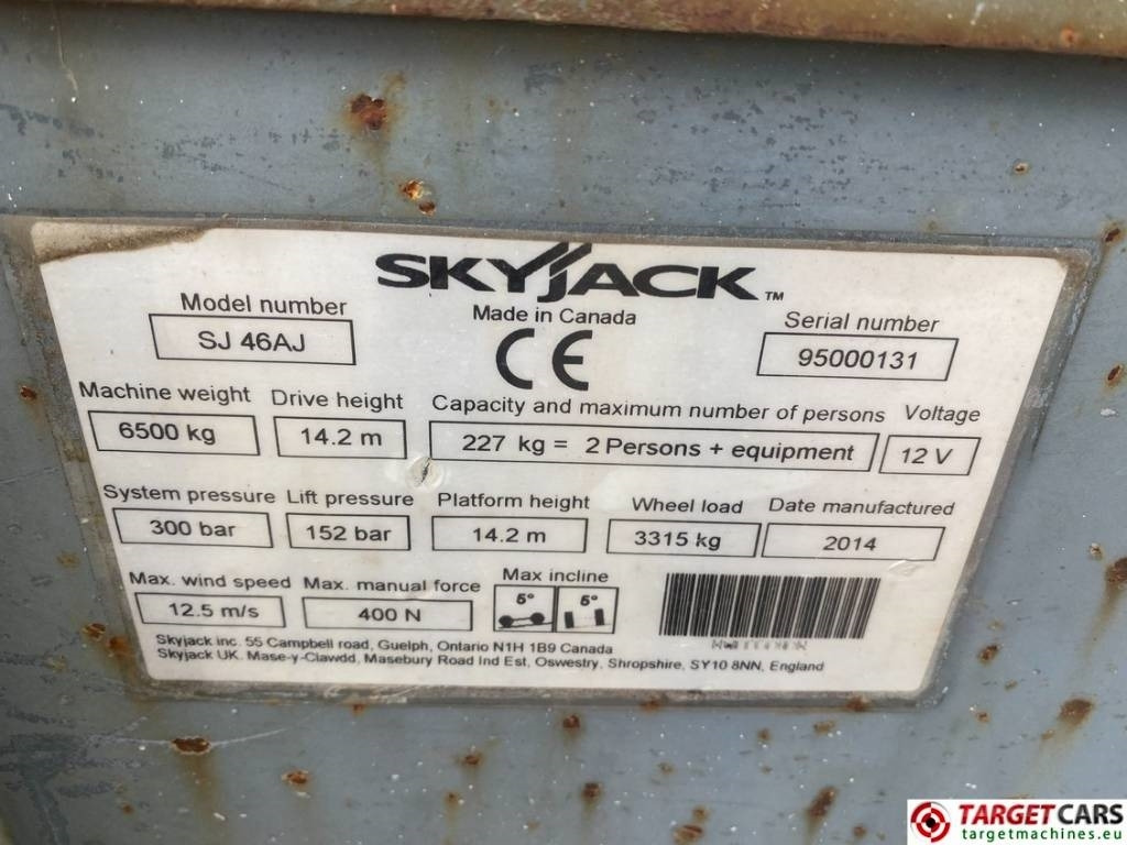 Kloubová plošina SkyJack SJ46AJ Diesel 4x4 Articulated Boom WorkLift 1593cm: obrázek 10