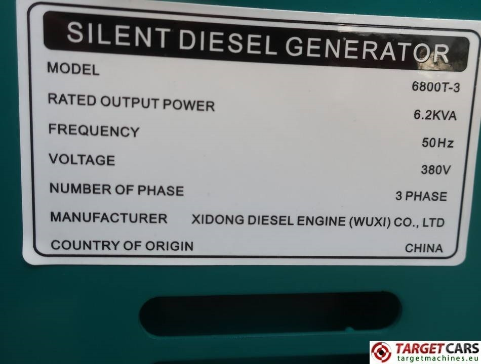 Nový Elektrický generátor XIDONG 6800T-3 DIESEL 6.2KVA 3-PHASE GENERATOR 220: obrázek 10