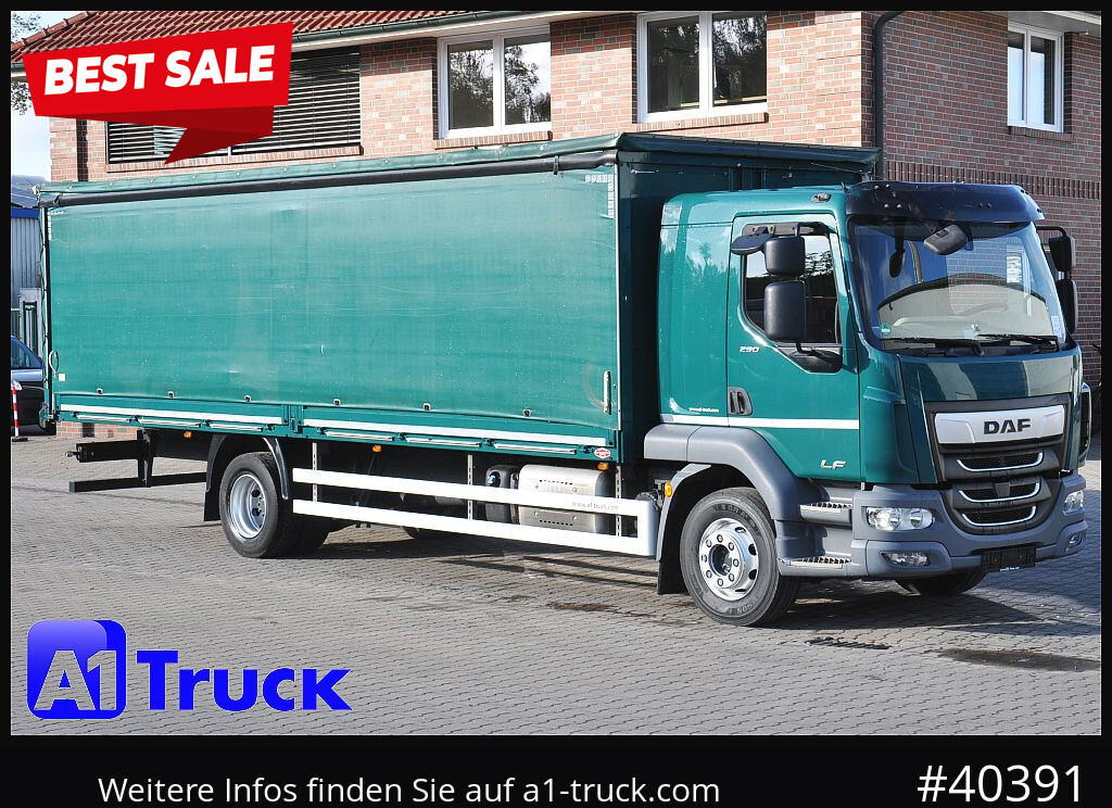 DAF LF 290, Klima, 16t Steckrungen, - Plachtový nákladní auto: obrázek 1 DAF LF 290, Klima, 16t Steckrungen, - Plachtový nákladní auto: obrázek 1