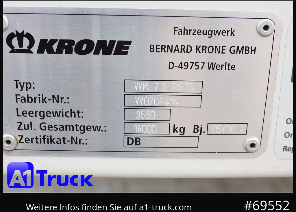 Skříňová nástavba KRONE Wechselbrücke  BDF 7,45 Koffer,  2750mm h.  20 x vorhanden: obrázek 8