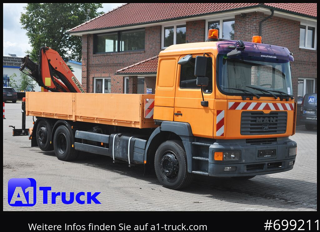 MAN MAN F 2000 26.464 Intarder Kran PK 15.500 Funk, - Nákladní automobil valníkový/ Plošinový, Auto s hydraulickou rukou: obrázek 1 MAN MAN F 2000 26.464 Intarder Kran PK 15.500 Funk, - Nákladní automobil valníkový/ Plošinový, Auto s hydraulickou rukou: obrázek 1