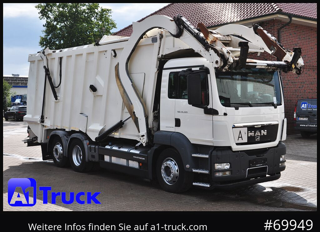 MAN TGS 26.320, Faun 533 Frontlader, Überkopflader Müllwagen, - Vůz na odvoz odpadků: obrázek 1 MAN TGS 26.320, Faun 533 Frontlader, Überkopflader Müllwagen, - Vůz na odvoz odpadků: obrázek 1