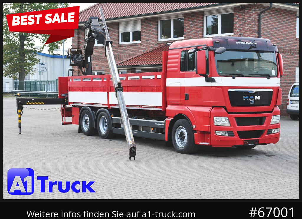 MAN TGX 26.400, Hiab Kran, Lenk-Liftachse, - Auto s hydraulickou rukou, Nákladní automobil valníkový/ Plošinový: obrázek 1 MAN TGX 26.400, Hiab Kran, Lenk-Liftachse, - Auto s hydraulickou rukou, Nákladní automobil valníkový/ Plošinový: obrázek 1