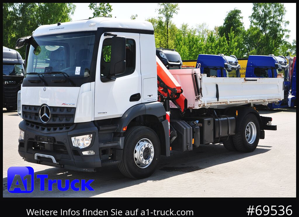 Auto s hydraulickou rukou MERCEDES-BENZ Arocs 1830, Kipper + Kran,Palfinger, Funk,: obrázek 13