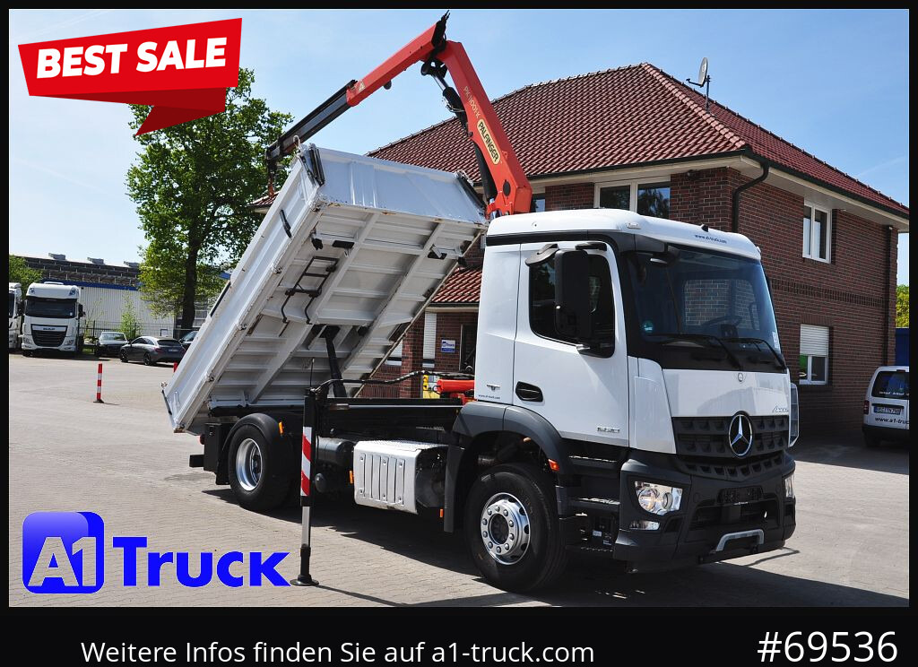 MERCEDES-BENZ Arocs 1830, Kipper + Kran,Palfinger, Funk, - Auto s hydraulickou rukou: obrázek 1 MERCEDES-BENZ Arocs 1830, Kipper + Kran,Palfinger, Funk, - Auto s hydraulickou rukou: obrázek 1