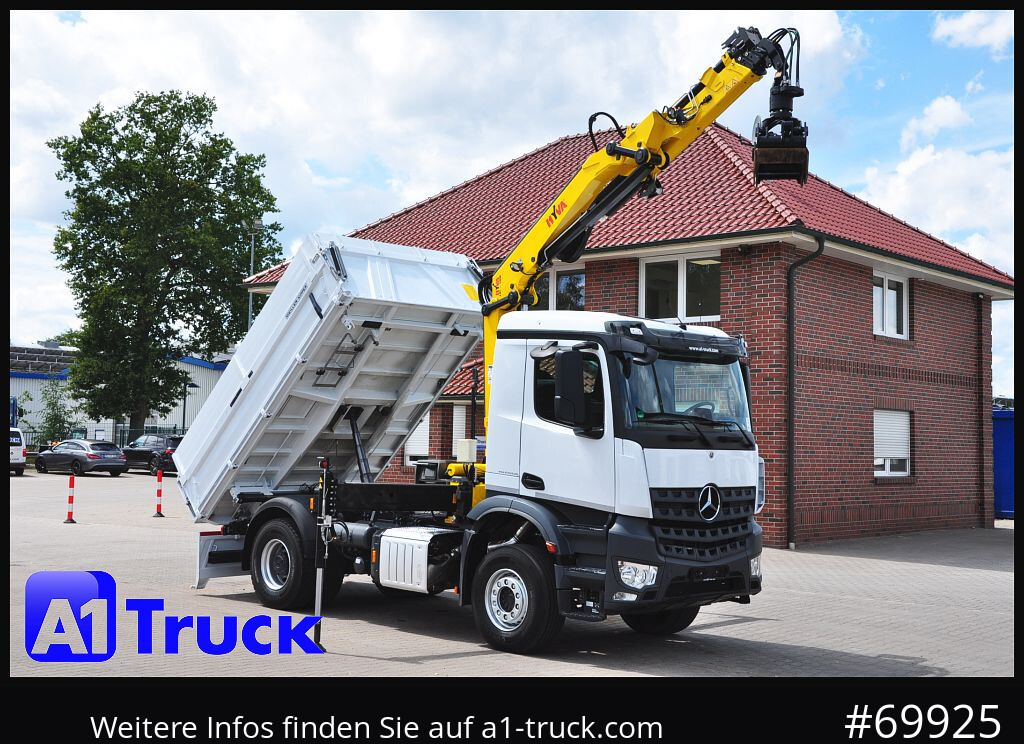 MERCEDES-BENZ Arocs 1840, Kipper + Kran,Funk Navi, - Auto s hydraulickou rukou, Sklápěč: obrázek 1 MERCEDES-BENZ Arocs 1840, Kipper + Kran,Funk Navi, - Auto s hydraulickou rukou, Sklápěč: obrázek 1