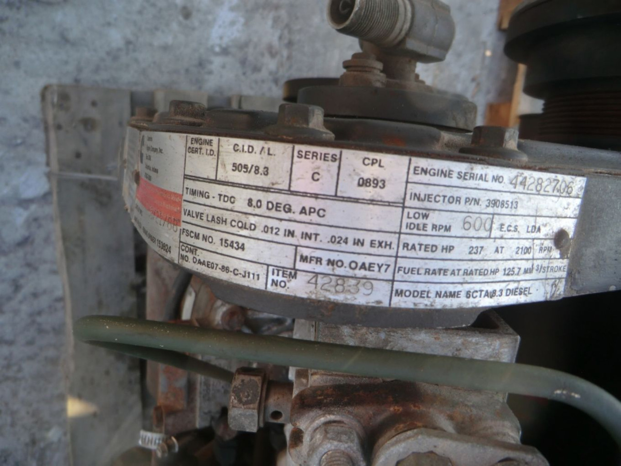 CUMMINS 6CTA8.3 LONG BLOCK REVISIONATO (ENGINE NO. 42839) - Motor pro Stavební technika: obrázek 5 CUMMINS 6CTA8.3 LONG BLOCK REVISIONATO (ENGINE NO. 42839) - Motor pro Stavební technika: obrázek 5