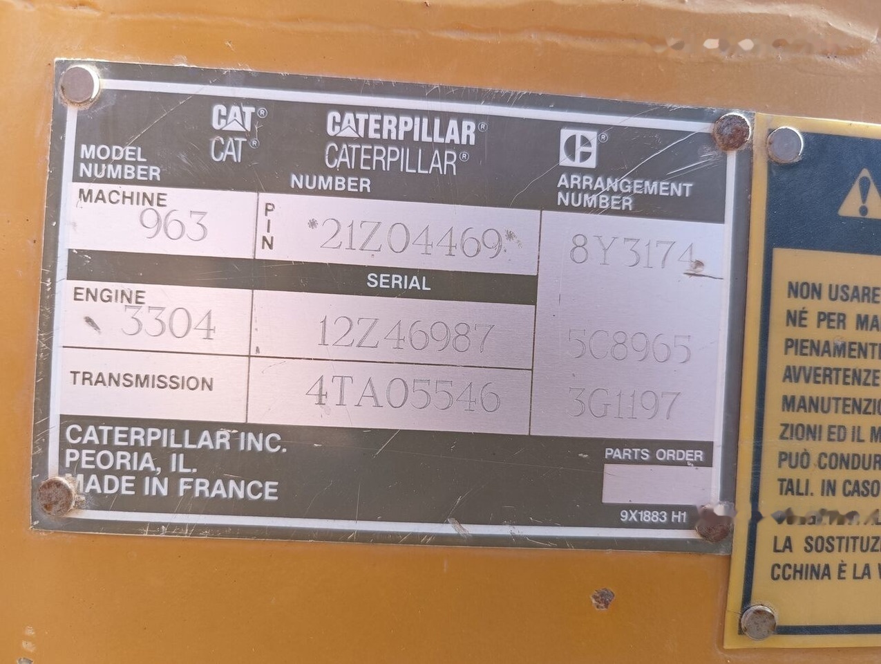 Caterpillar 963 - Pásový nakladač: obrázek 5 Caterpillar 963 - Pásový nakladač: obrázek 5