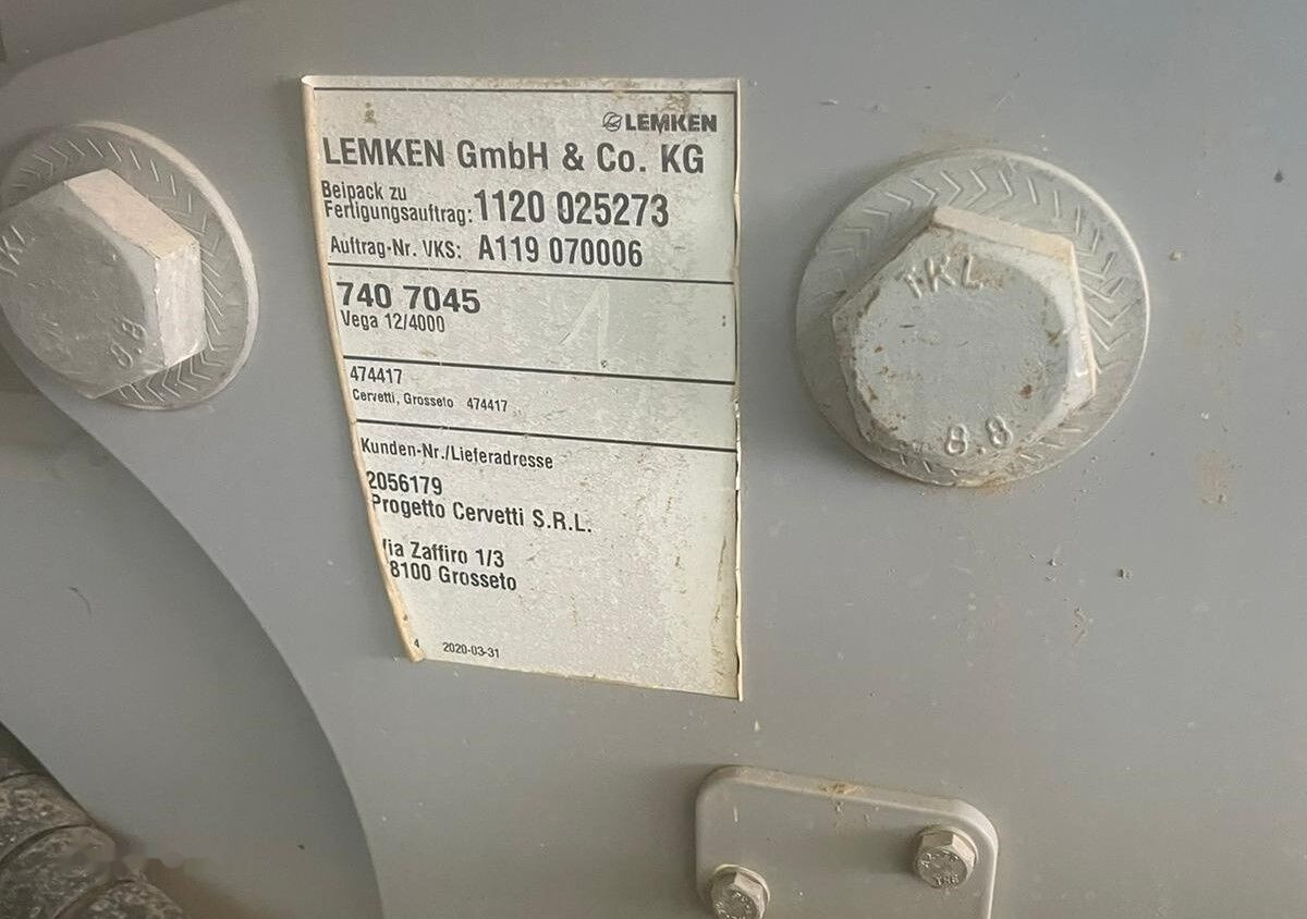 Lemken VEGA 4000 - Tažený postřikovač: obrázek 5 Lemken VEGA 4000 - Tažený postřikovač: obrázek 5