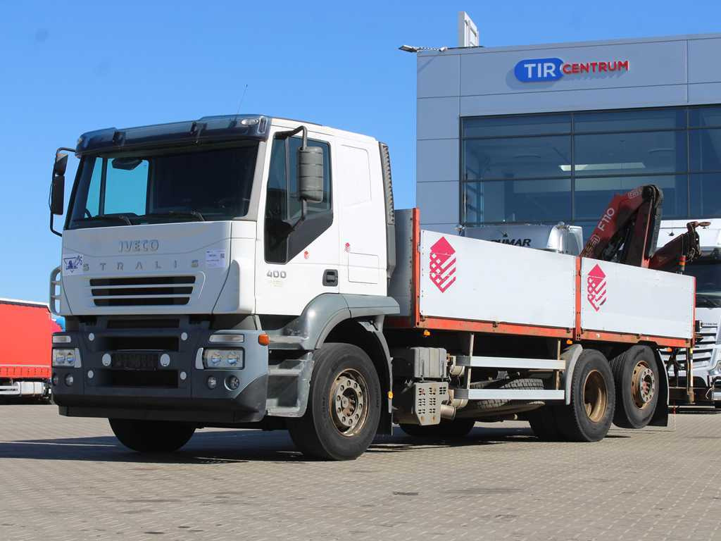 Iveco STRALIS 400, 6X2, EURO 3, HYDRAULIC ARM FASSI F110 - Nákladní automobil valníkový/ Plošinový, Auto s hydraulickou rukou: obrázek 1 Iveco STRALIS 400, 6X2, EURO 3, HYDRAULIC ARM FASSI F110 - Nákladní automobil valníkový/ Plošinový, Auto s hydraulickou rukou: obrázek 1