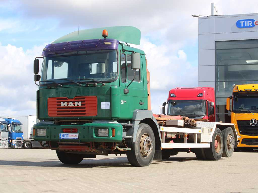 MAN 26.414, EURO 3, 6X2, LIFT AXLE, HOOK CARRIER FOR CONTAINERS - Hákový nosič kontejnerů: obrázek 1 MAN 26.414, EURO 3, 6X2, LIFT AXLE, HOOK CARRIER FOR CONTAINERS - Hákový nosič kontejnerů: obrázek 1