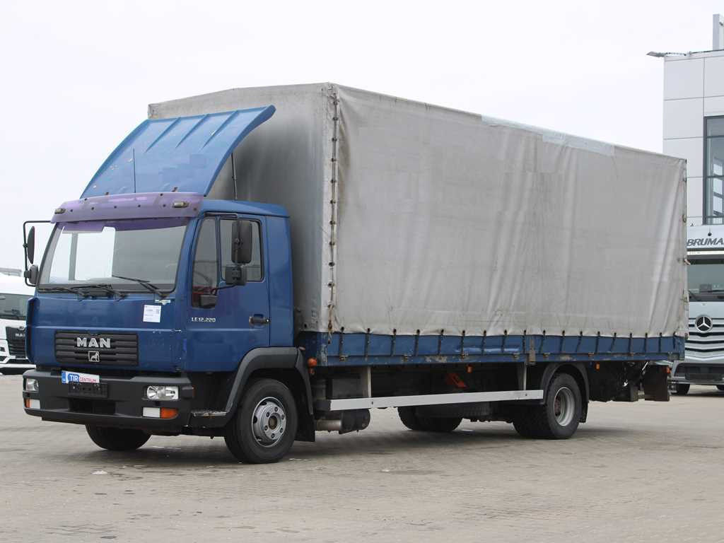 MAN LE 12.220, EURO 3, HYDRAULIC FRONT, TIRES 80% - Plachtový nákladní auto: obrázek 1 MAN LE 12.220, EURO 3, HYDRAULIC FRONT, TIRES 80% - Plachtový nákladní auto: obrázek 1