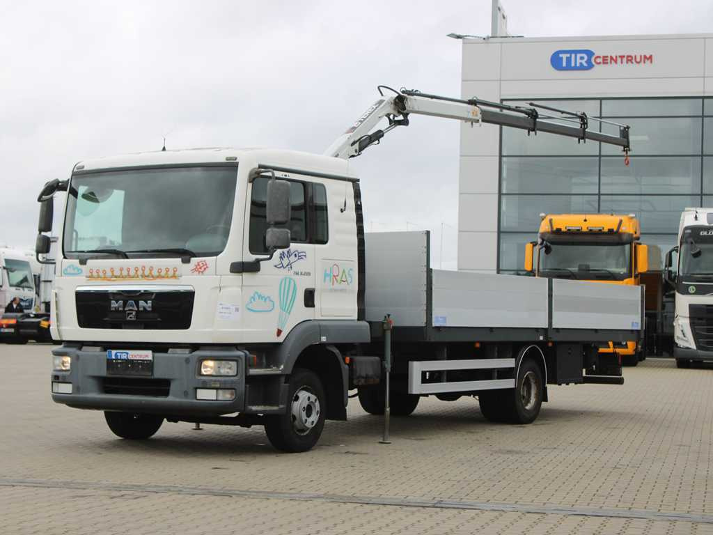MAN TGL 8.220, EURO 5, SIDEBOARD, TIRES 80%, HYDRAULIC ARM TLC_38A.3 - Nákladní automobil valníkový/ Plošinový, Auto s hydraulickou rukou: obrázek 1 MAN TGL 8.220, EURO 5, SIDEBOARD, TIRES 80%, HYDRAULIC ARM TLC_38A.3 - Nákladní automobil valníkový/ Plošinový, Auto s hydraulickou rukou: obrázek 1