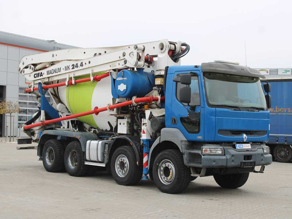 Renault KERAX 420, EURO 3, 7m3, 8X4, CIFA MAGNUM MK 24.4 CONCRETE PUMP - Autodomíchávač s čerpadlem: obrázek 3 Renault KERAX 420, EURO 3, 7m3, 8X4, CIFA MAGNUM MK 24.4 CONCRETE PUMP - Autodomíchávač s čerpadlem: obrázek 3