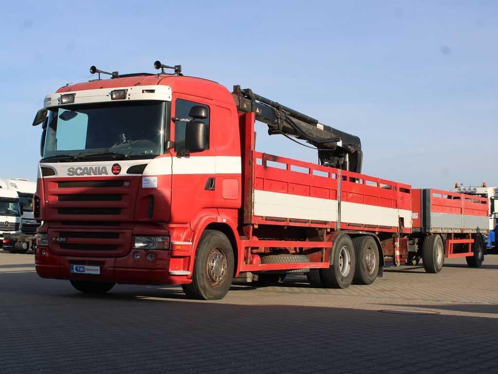 Scania R380, EURO 3, 6X2, LIFT AXLE, HIAB 166K + KOGEL ANBS(1996) - Nákladní automobil valníkový/ Plošinový, Auto s hydraulickou rukou: obrázek 1 Scania R380, EURO 3, 6X2, LIFT AXLE, HIAB 166K + KOGEL ANBS(1996) - Nákladní automobil valníkový/ Plošinový, Auto s hydraulickou rukou: obrázek 1