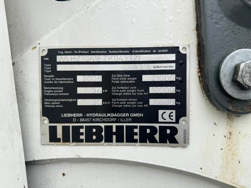 Překládkové rypadlo Liebherr A 316: obrázek 8