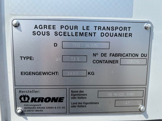 Nový Kontejnerovy přívěs/ Výměnná nástavba Krone Kühlwechselpritsche Cool Box TK T-800R, 7.30 Meter, Neu: obrázek 8