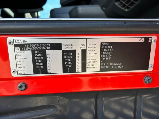 Kontejnérový podvozek/ Výměnná nástavba Scania R410 6x2 Topline, BDF, E6,  Automatik, Redarter,  Standklima, Liftachse: obrázek 11