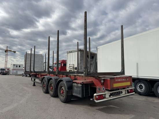 Schwarzmüller Holzauflieger 6 Rungenpaare, BPW-Achsen - Klanicový návěs: obrázek 2 Schwarzmüller Holzauflieger 6 Rungenpaare, BPW-Achsen - Klanicový návěs: obrázek 2