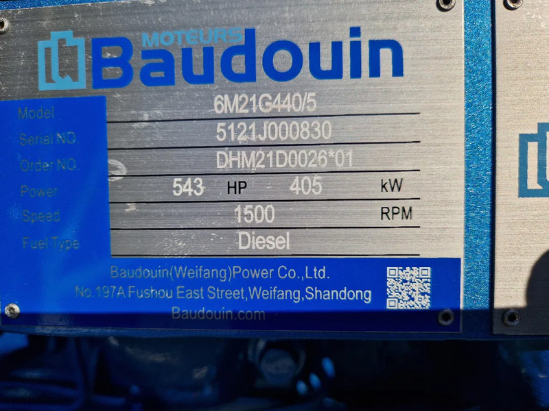 Nový Elektrický generátor Baudouin Teksan TJ440BD generator 440 kVA Baudouin 6-cilinder UNUSED: obrázek 16