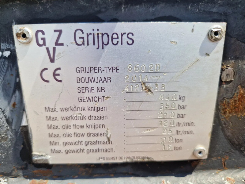 Zijtveld S602D roterende sorteergrijper - Drapák pro Stavební technika: obrázek 2 Zijtveld S602D roterende sorteergrijper - Drapák pro Stavební technika: obrázek 2