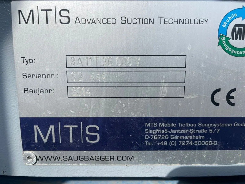 Čistič odpadových jam MAN MTS SAUGBAGGER/SUCTIONEXCAVATOR/GRONDZUIGER: obrázek 20