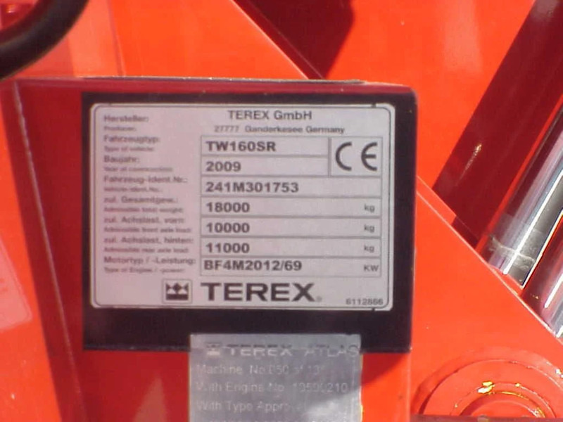 Terex TW 160 SR RAILWAY EXAVATOR - Kolesové rýpadlo: obrázek 5 Terex TW 160 SR RAILWAY EXAVATOR - Kolesové rýpadlo: obrázek 5
