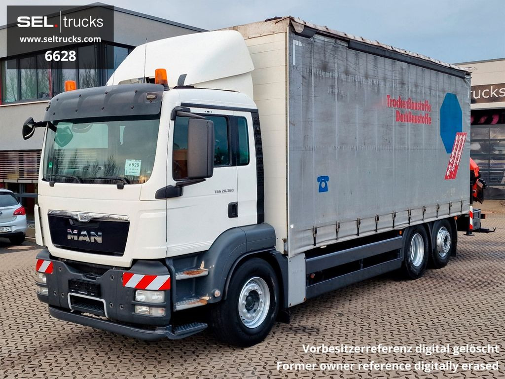 MAN TGS 26.360 / Palfinger PK 22002EH / Lenkachse - Auto s hydraulickou rukou, Plachtový nákladní auto: obrázek 2 MAN TGS 26.360 / Palfinger PK 22002EH / Lenkachse - Auto s hydraulickou rukou, Plachtový nákladní auto: obrázek 2
