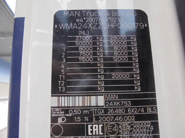 Tahač MAN TGX 26-480 XXL NEW TYPE TACHO 2025: obrázek 19