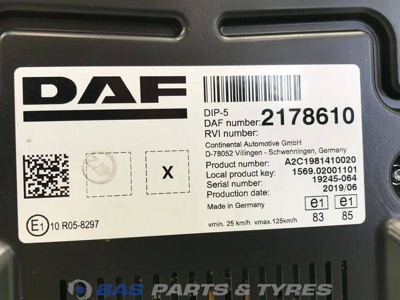 DAF CF Euro 6 - Palubní deska pro Nákladní auto: obrázek 3 DAF CF Euro 6 - Palubní deska pro Nákladní auto: obrázek 3