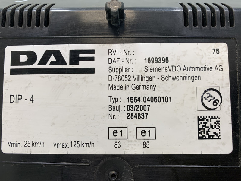 DAF XF105 - Palubní deska pro Nákladní auto: obrázek 3 DAF XF105 - Palubní deska pro Nákladní auto: obrázek 3