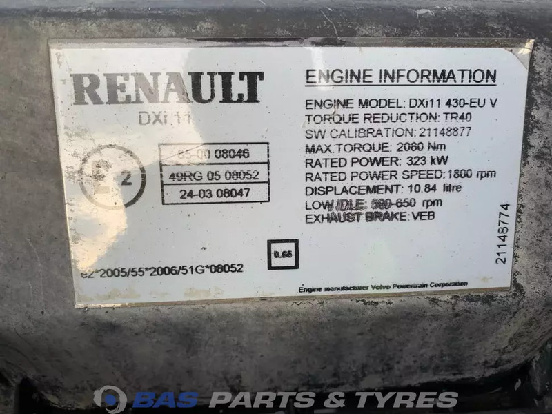 Renault Premium Euro 4-5 Motor Renault DXi11 430 7422083486 - Motor pro Nákladní auto: obrázek 5 Renault Premium Euro 4-5 Motor Renault DXi11 430 7422083486 - Motor pro Nákladní auto: obrázek 5