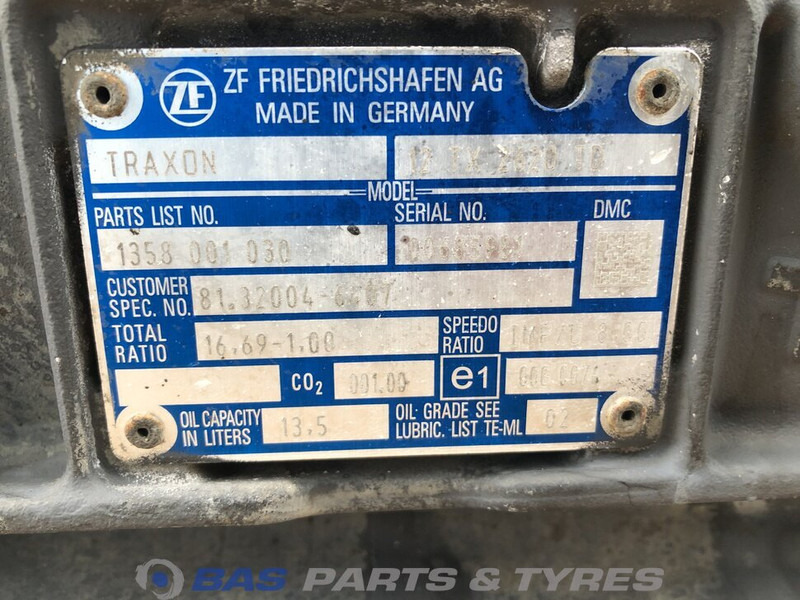 ZF TGX MAN 12TX2620 DD TraXon Versnellingsbak 81301010202 - Převodovka pro Nákladní auto: obrázek 5 ZF TGX MAN 12TX2620 DD TraXon Versnellingsbak 81301010202 - Převodovka pro Nákladní auto: obrázek 5