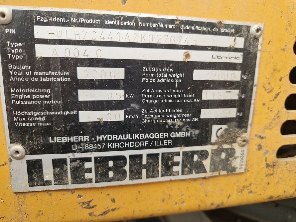LIEBHERR A904C - Kolesové rýpadlo: obrázek 5 LIEBHERR A904C - Kolesové rýpadlo: obrázek 5