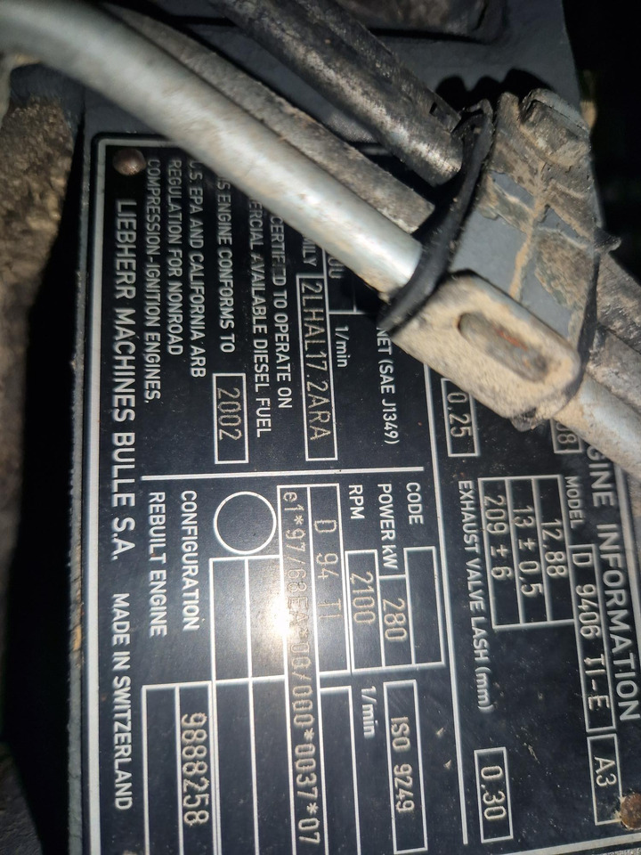 LIEBHERR D9406 PARA PIEZAS - Motor pro Stavební technika: obrázek 3 LIEBHERR D9406 PARA PIEZAS - Motor pro Stavební technika: obrázek 3