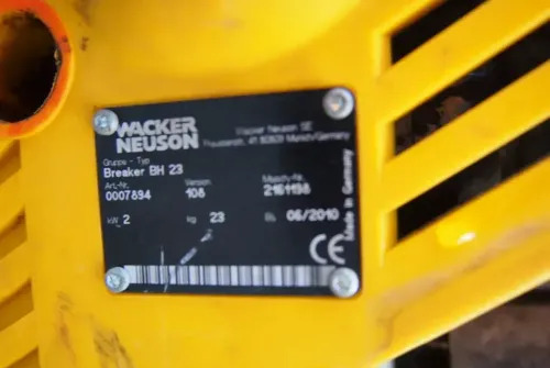 Stavební zařízení Młot wyburzeniowy Wacker BH23 2010 spalinowy: obrázek 9 Stavební zařízení Młot wyburzeniowy Wacker BH23 2010 spalinowy: obrázek 9