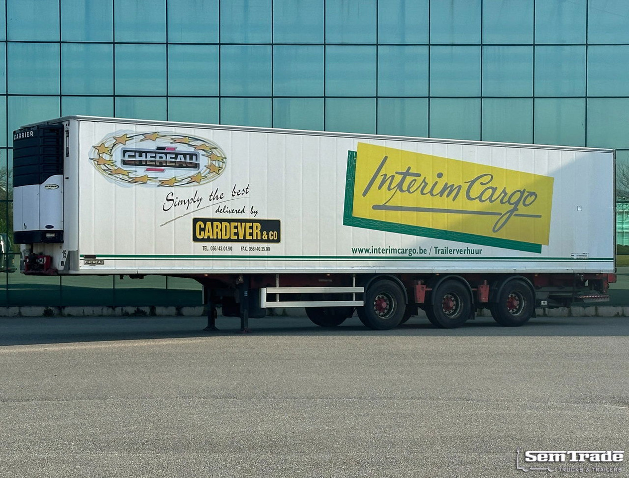 Renders Chereau Carrier Maxima 1300 Steering Axle Tail Lift Belgium Trailer - Chladírenský návěs: obrázek 1 Renders Chereau Carrier Maxima 1300 Steering Axle Tail Lift Belgium Trailer - Chladírenský návěs: obrázek 1